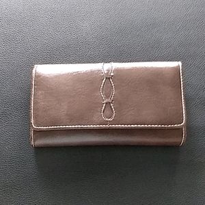 Solid Brown Wallet with white embroidery